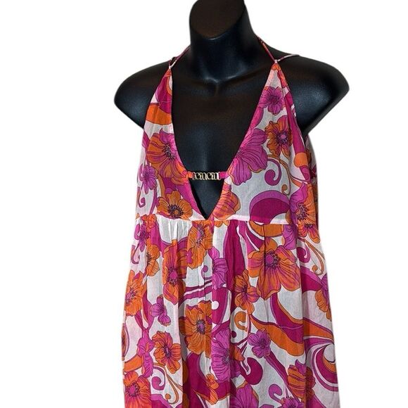 Cin cin women’s maxi dress nova ultraviolet colorful floral sheer summer - Picture 5 of 10